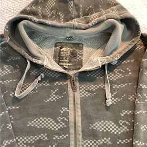 Vans Gray Patterned Zip-Up Hoodie